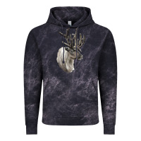 Cloud Black Reindeer Buck Deer Head Vintage Hoodie - LillyAllenDesigns