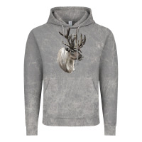 Cloud Rock Reindeer Buck Deer Head Vintage Hoodie - LillyAllenDesigns