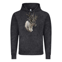 Vintage Black Reindeer Buck Deer Head Vintage Hoodie - LillyAllenDesigns