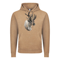 Vintage Coffee Reindeer Buck Deer Head Vintage Hoodie - LillyAllenDesigns