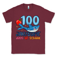 Burgundy 100 jawsome days of school Classic Tee - MaliasSmallBusiness