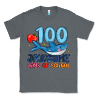 Charcoal Heather 100 jawsome days of school Classic Tee - MaliasSmallBusiness