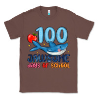 Chestnut 100 jawsome days of school Classic Tee - MaliasSmallBusiness
