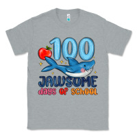 Heather Grey 100 jawsome days of school Classic Tee - MaliasSmallBusiness