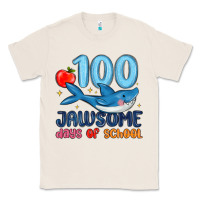Natural 100 jawsome days of school Classic Tee - MaliasSmallBusiness