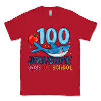 Red 100 jawsome days of school Classic Tee - MaliasSmallBusiness