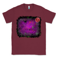 Burgundy halloween backround moon Classic Tee - RanaPortraitStore