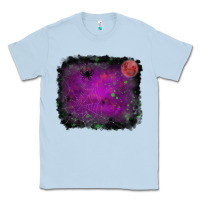 Dusty Blue halloween backround moon Classic Tee - RanaPortraitStore