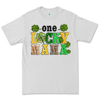 Dove Grey one lucky mama Premium Tee - AdoDesignShop