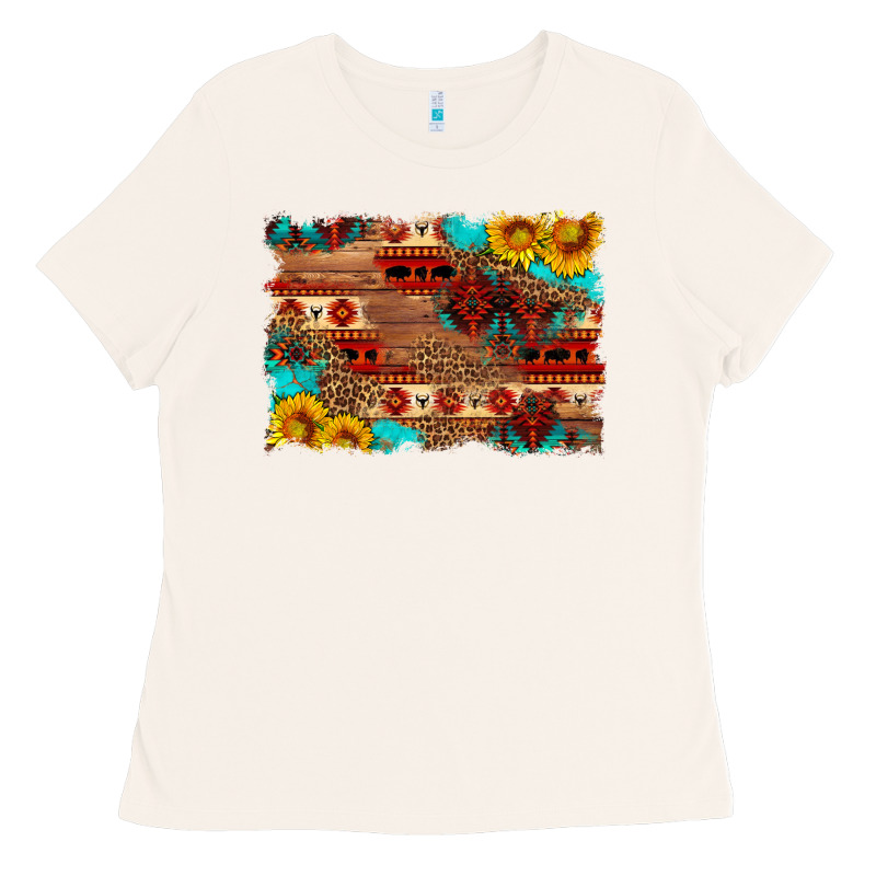 Aztec And Leopard Background Ladies Tee by HRA Design Shop | Teevron