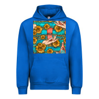 Cobalt hand cream nail polish remover and sunflowers with leopard and glitter Urban Hoodie - BundleAndBundleShop