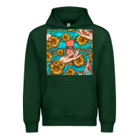 Forest Green hand cream nail polish remover and sunflowers with leopard and glitter Urban Hoodie - BundleAndBundleShop