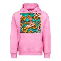 Fuchsia Pink hand cream nail polish remover and sunflowers with leopard and glitter Urban Hoodie - BundleAndBundleShop