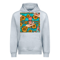 Heather Grey hand cream nail polish remover and sunflowers with leopard and glitter Urban Hoodie - BundleAndBundleShop