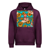 Mauve Wine hand cream nail polish remover and sunflowers with leopard and glitter Urban Hoodie - BundleAndBundleShop