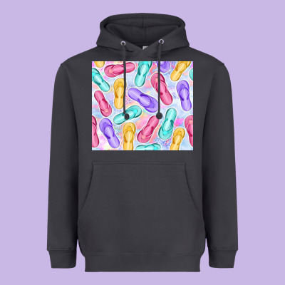 Flip Flops With Leopard Heavyweight Hoodie Designed By Tumblerdesignbyshophia