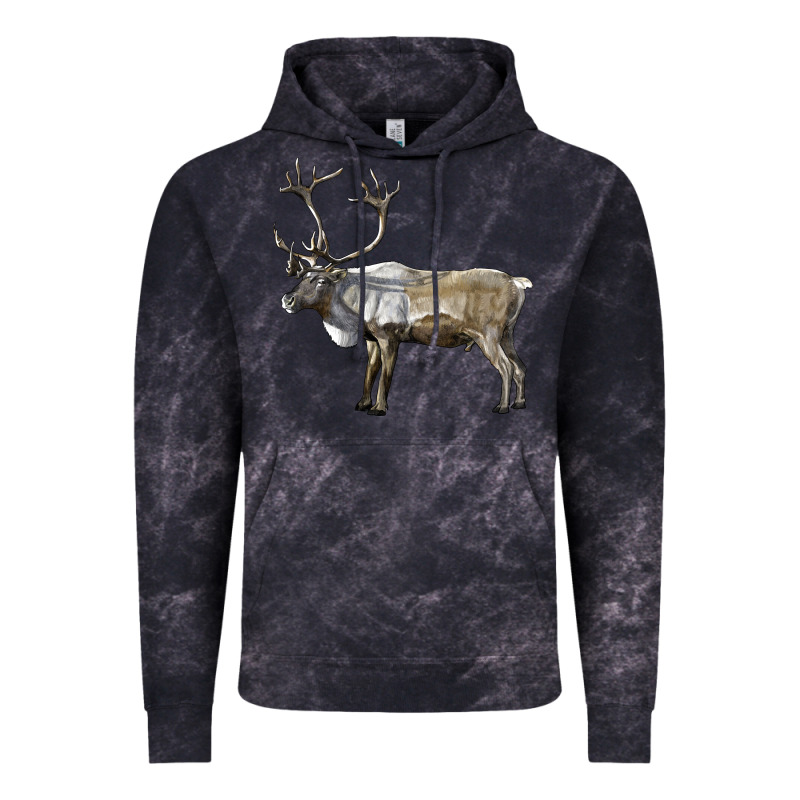 Reindeer Buck Deer Vintage Hoodie by LillyAllenDesigns | Teevron
