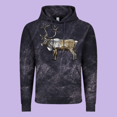 Reindeer Buck Deer Vintage Hoodie Designed By Lillyallendesigns