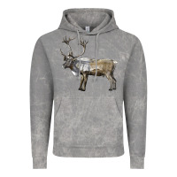Cloud Rock reindeer buck deer Vintage Hoodie - LillyAllenDesigns