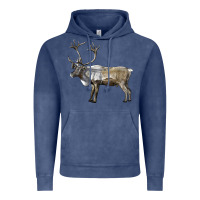 Vintage Denim reindeer buck deer Vintage Hoodie - LillyAllenDesigns