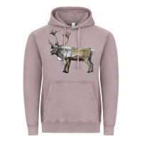 Vintage Zinc reindeer buck deer Vintage Hoodie - LillyAllenDesigns