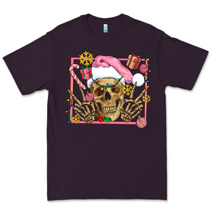 Pink Christmas Skeleton Premium Tee by AdoDesignShop | Teevron