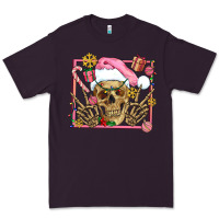 Plum pink christmas skeleton Premium Tee - AdoDesignShop