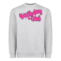 Heather Grey birthday girl Heavyweight Sweatshirt - MaliasSmallBusiness