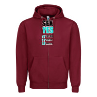 Burgundy SEX YES HOT SEX SAFE SEX GREAT SEX Zipper Hoodie - Bettercallsaul