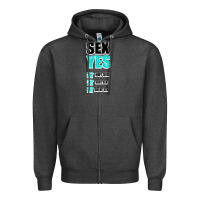 Charcoal Heather SEX YES HOT SEX SAFE SEX GREAT SEX Zipper Hoodie - Bettercallsaul
