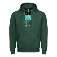 Sports Green SEX YES HOT SEX SAFE SEX GREAT SEX Zipper Hoodie - Bettercallsaul