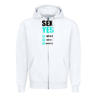 White SEX YES HOT SEX SAFE SEX GREAT SEX Zipper Hoodie - Bettercallsaul