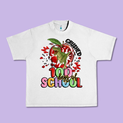 Crushed 100 Days Of School Urban Heavy Tee Designed By Maliassmallbusiness