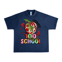 Navy crushed 100 days of school Urban Heavy Tee - MaliasSmallBusiness