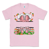 Bubblegum Pink easter costom name rabbit Classic Tee - MaliasSmallBusiness