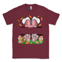 Burgundy easter costom name rabbit Classic Tee - MaliasSmallBusiness