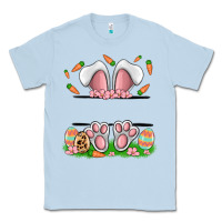 Dusty Blue easter costom name rabbit Classic Tee - MaliasSmallBusiness