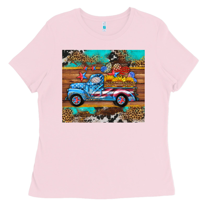 Western  American Truck Sunflowers  Mousepad Ladies Tee by HRA Design Shop | Teevron