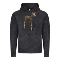Vintage Black moose fawn deer Vintage Hoodie - LillyAllenDesigns