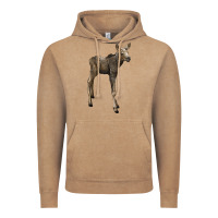 Vintage Coffee moose fawn deer Vintage Hoodie - LillyAllenDesigns
