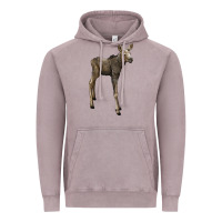 Vintage Zinc moose fawn deer Vintage Hoodie - LillyAllenDesigns