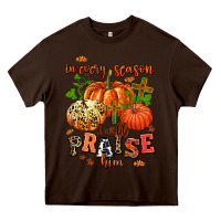 Chocolate Brown in every season i will praise him Heavy Core Tee - AdoDesignShop