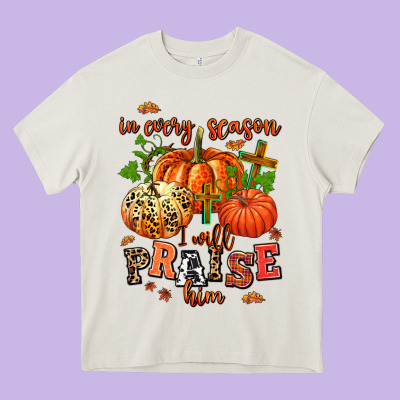 In Every Season I Will Praise Him Heavy Core Tee Designed By Adodesignshop