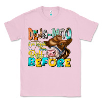 Bubblegum Pink Deja Moo I've Heard Tih Bull Before Classic Tee - CowhideDigitalArt