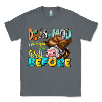 Charcoal Heather Deja Moo I've Heard Tih Bull Before Classic Tee - CowhideDigitalArt