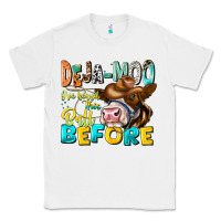 White Deja Moo I've Heard Tih Bull Before Classic Tee - CowhideDigitalArt