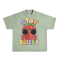 Oil Green stay sweet Urban Heavy Tee - MaliasSmallBusiness