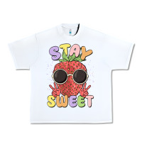 White stay sweet Urban Heavy Tee - MaliasSmallBusiness