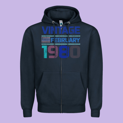Vintage February 1980 Zipper Hoodie Designed By Bettercallsaul