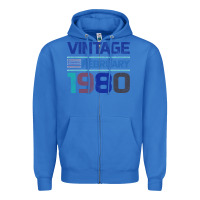 True Royal Vintage February 1980 Zipper Hoodie - Bettercallsaul